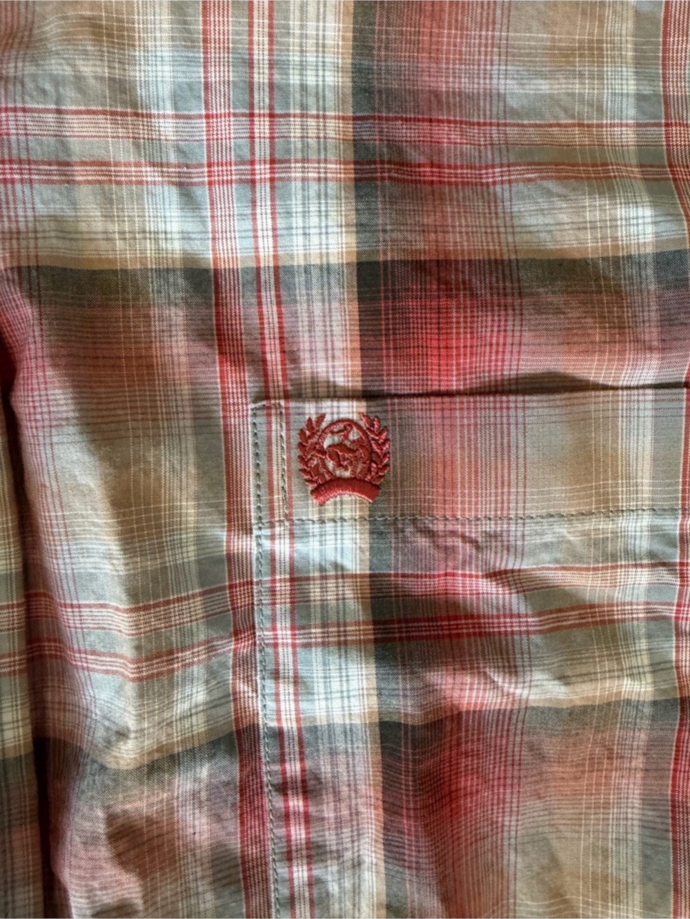 Cinch Plaid Snap-Front Shirt in Red & Gray Size Large - Picture 4 of 4
